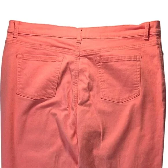 Gloria Vanderbilt Amanda Classic Straight Leg Pink High Rise Jeans Plus Size 18 - Picture 4 of 9